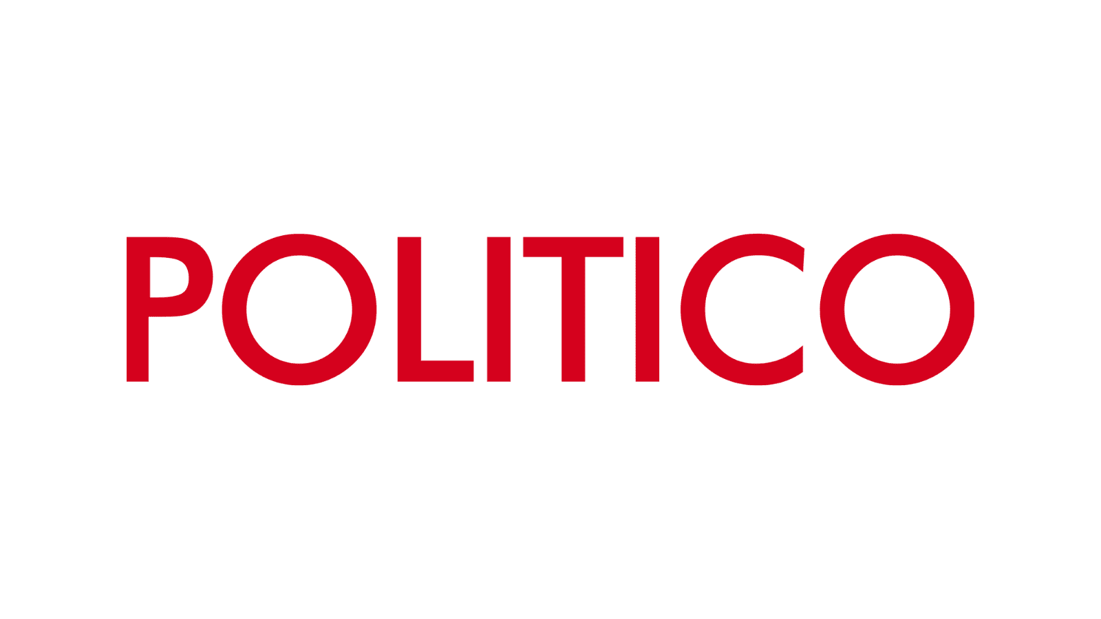 The word "Politico" in red on a white background.